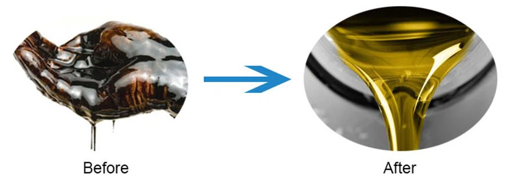 black to yellow oil
